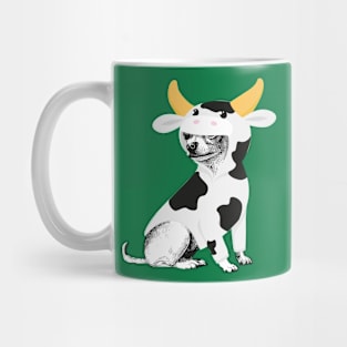 Funny Chihuahua dressed as cow Mug